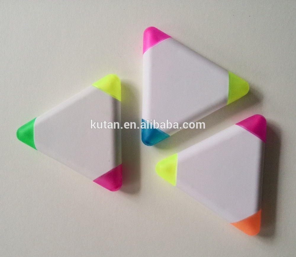 Multi Color Triangle Logo - In 1 Multi Color Triangle Shape Highlighter Pen With Logo Printing