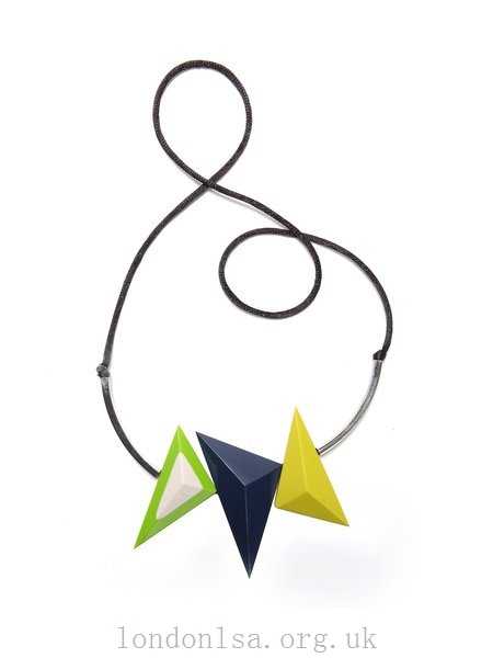 Multi Color Triangle Logo - MARCASI Multicolor Triangle Alloy Resin Necklace TriangleMain ...