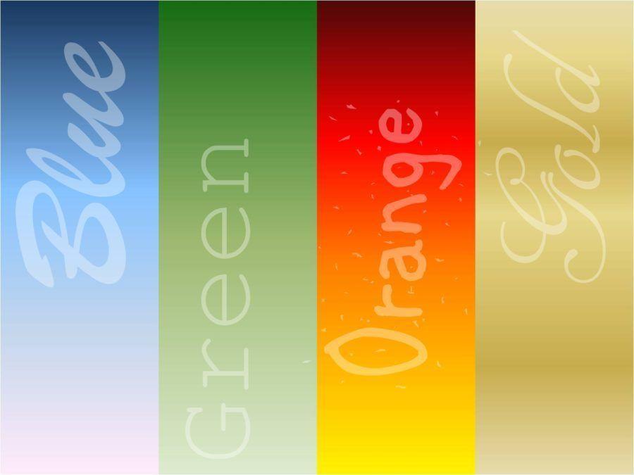 Blue Green and Gold Logo - Orange, Gold, Green, Blue, Your True Colors, That's You!