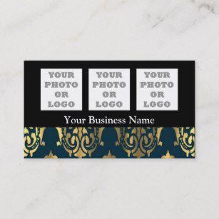 Blue Green and Gold Logo - Gold Black Green Business Cards