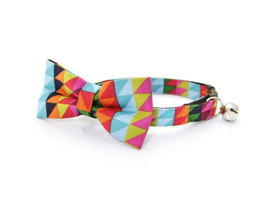 Multi Color Triangle Logo - Pet Bow Tie Play Multicolor Triangles