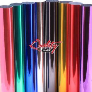Blue Green and Gold Logo - Mirror Chrome Vinyl Wrap Self Adhesive Silver Gold Black Red Blue