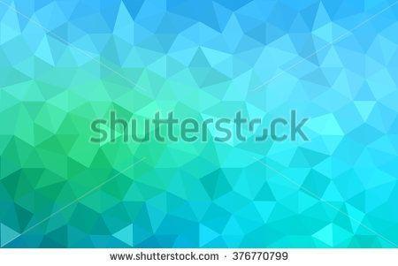 Multi Color Triangle Logo - Multicolor green, blue polygonal illustration, which consist of ...