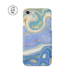 Blue Green and Gold Logo - Agate Stone Blue Green Gold Design Case