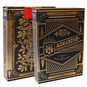 Blue Green and Gold Logo - Monarch Playing Cards, Green & Red 11 Quality Luxury