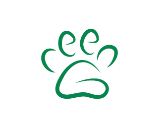 Dawg Paw Logo - Green dog paw Designed