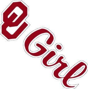 Ou Logo - Oklahoma Sooners Die Cut Crimson OU Girl Logo Sooner Vinyl Decal