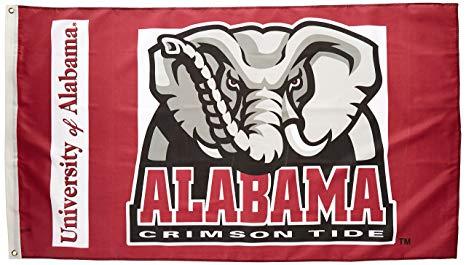 University of Alabama Elephant Logo - NCAA Alabama Crimson Tide Elephant Logo 3-by-5 Foot Flag with ...