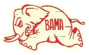 University of Alabama Elephant Logo - University of Alabama: College-NCAA | eBay