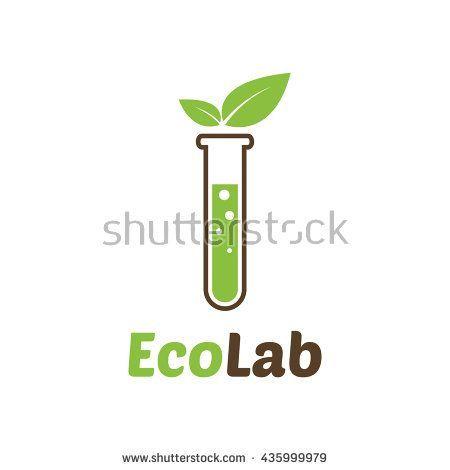 Green Icon Logo - Eco Lab icon logo isolated. Organic Laboratory. Ecology vector