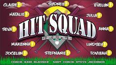 Hit Squad Softball Logo - Team Banners - TeamBanners4U.com - Banners for Baseball, Softball ...