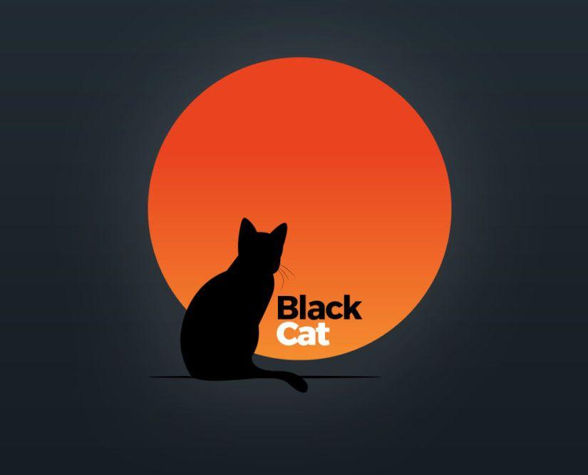 Orange and Black Cat Logo - Black Cat Logo - Free Download