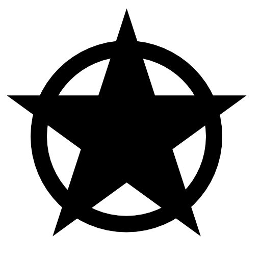Black and White Star Logo - star. Royalty free stock PNG image for your design