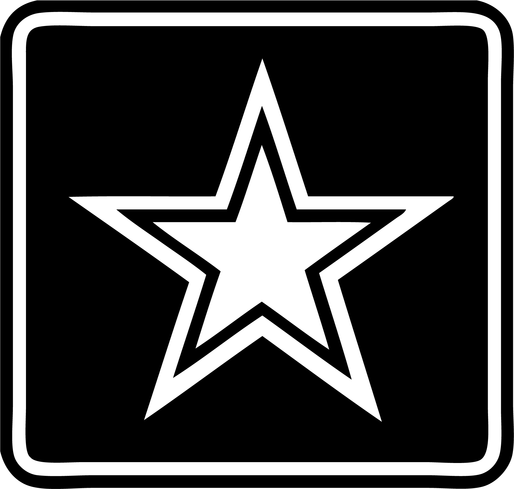 Black and White Star Logo - Naval star picture free library