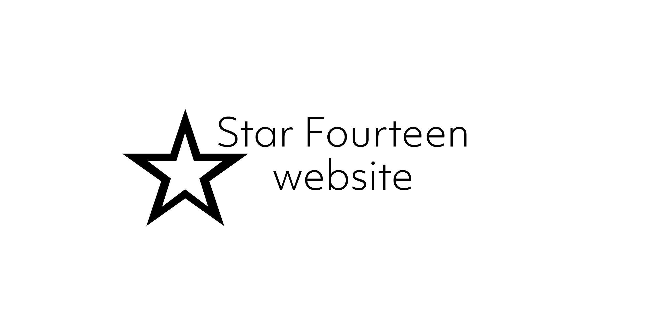 Black and White Star Logo - Star Fourteen black and white website logo