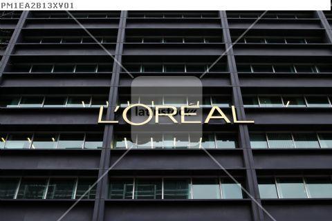 French Cosmetic Company Logo - The logo of French cosmetics group L Oreal is seen on the company s ...