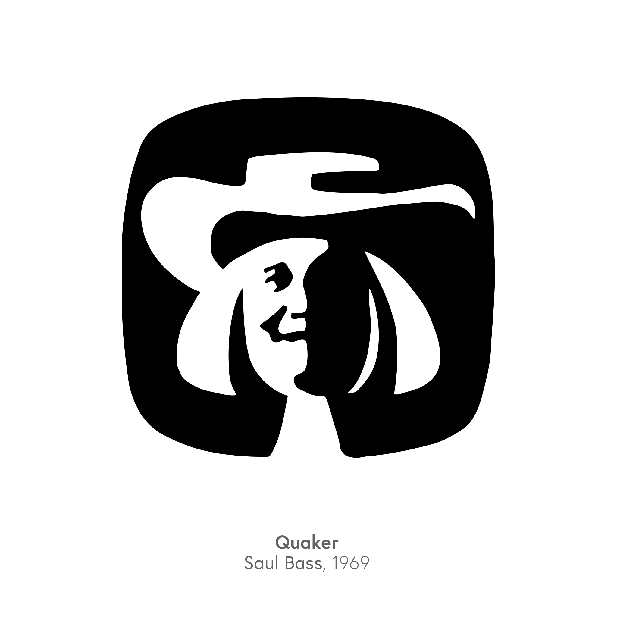 Quaker Logo - Saul Bass, Quaker Oats logo, 1969. | Saul Bass | Saul bass, Saul ...