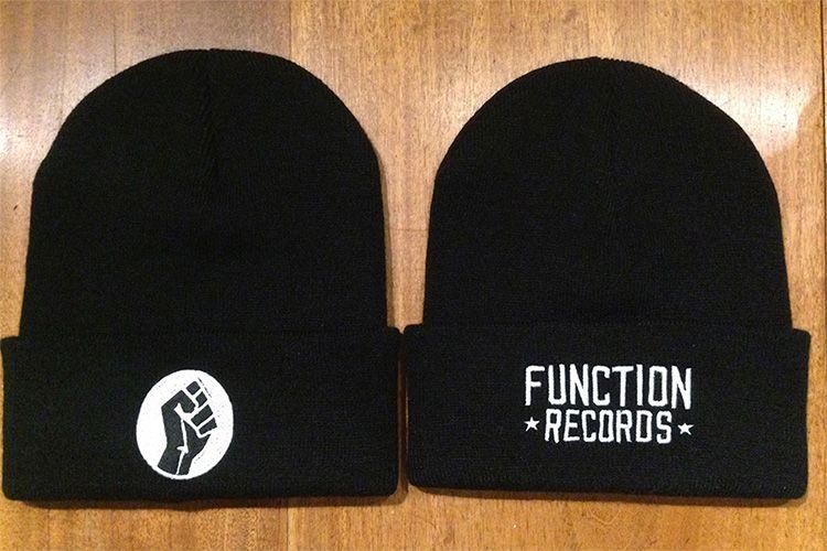 Green Black and Gold Logo - Function Records Beanies
