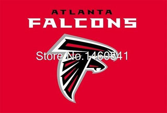 Falcons Logo - Atlanta Falcons logo with wordmark Flag 3ft x 5ft Polyester NFL Team ...
