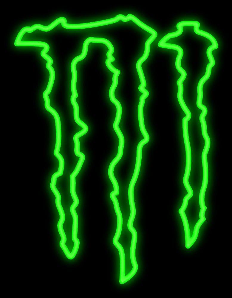 Blue Monster Logo - Make a Custom Monster Energy Logo Neon Sign