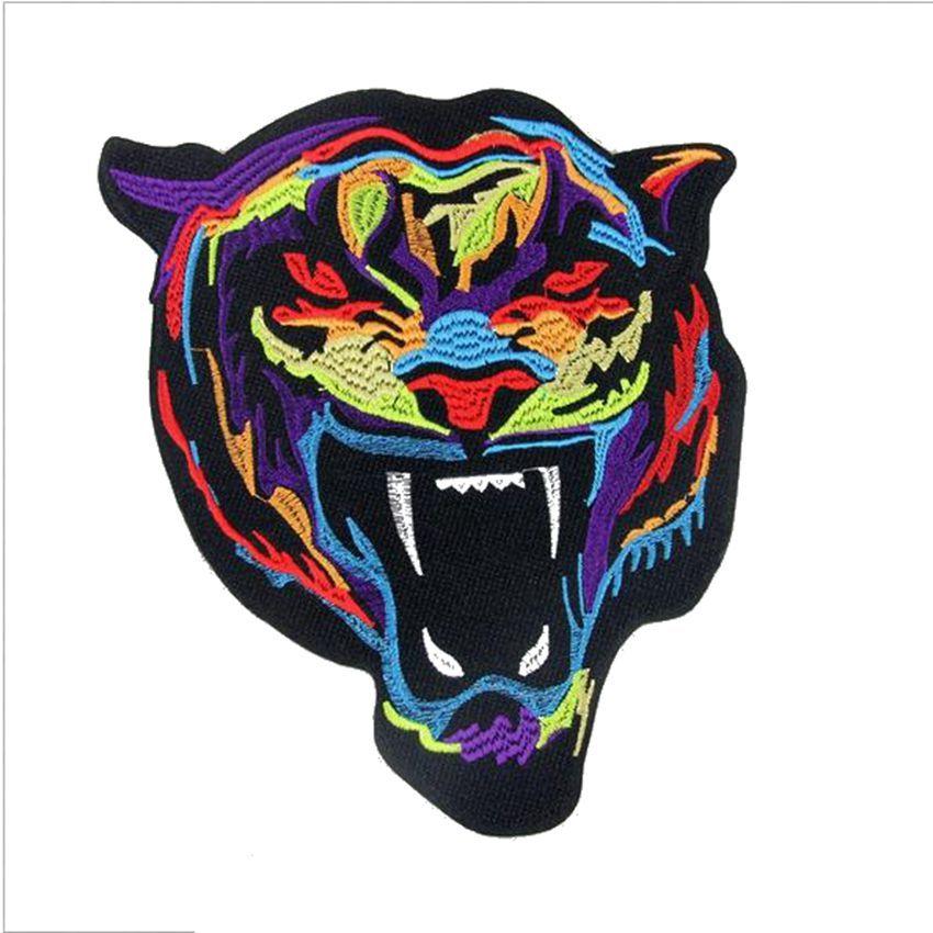 Tiger Clothing Logo - Patch tiger head fashion design logo Kids clothes women Motif ...