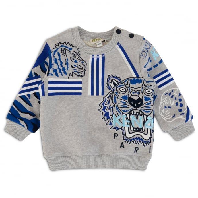 Tiger Clothing Logo - Kenzo Baby Boys Tiger Sweatshirt | Chocolate Clothing