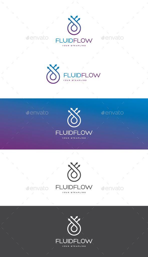 Modern Water Logo - Fluid Flow Logo by creativebeat A modern logo template featuring a