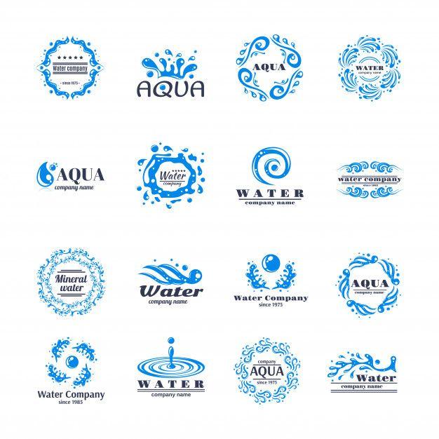 Modern Water Logo - Water logo set Vector