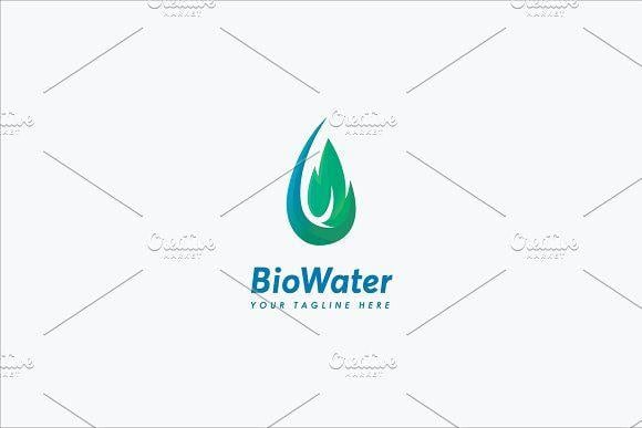 Modern Water Logo - modern bio water logo template ~ Logo Templates ~ Creative Market