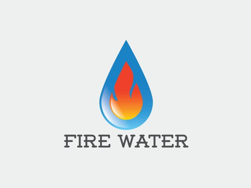 Modern Water Logo - Fire Water Logo Template