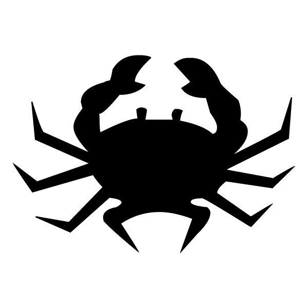 Shilloute Crab Logo - Crab Silhouette - LAK - 1-2 - Nautical - WiseDecor Wall Lettering