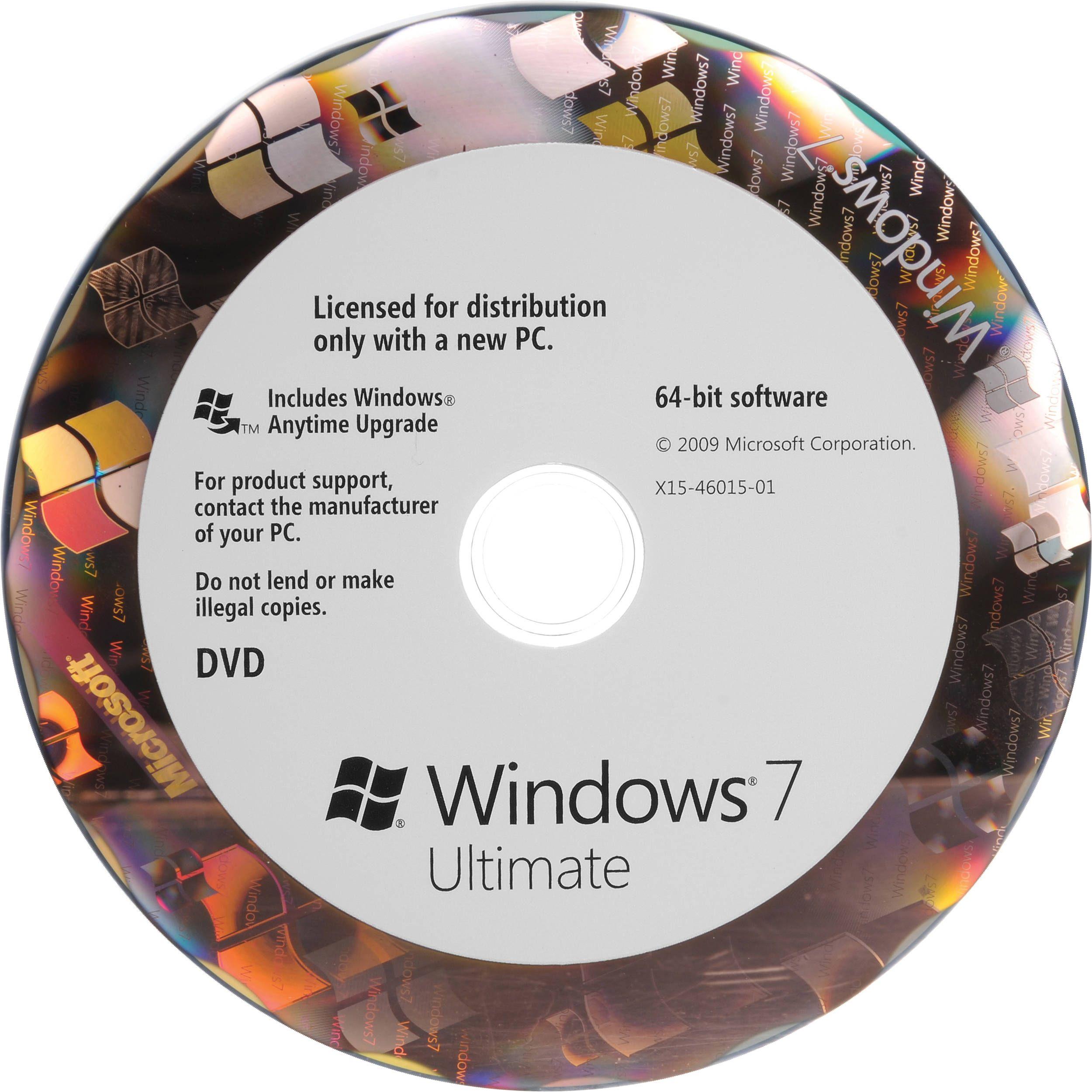 Windows 7 Ultimate Logo - Microsoft Windows 7 Ultimate (64-bit) (OEM) GLC-00736 B&H Photo