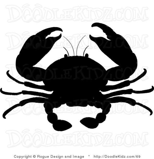 Shilloute Crab Logo - Clip Art Illustration of a Crab in Silhouette | Long Cane Rugby ...