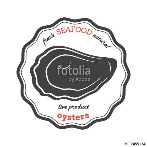 Shilloute Crab Logo - Vector oyster silhouette. Oyster logo. Oyster label. Template for ...