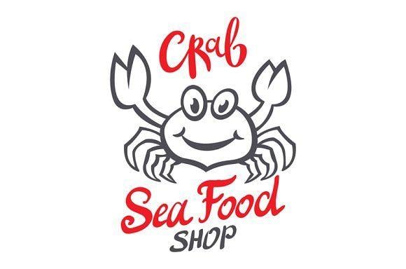 Shilloute Crab Logo - Crab silhouette. Seafood shop logo Graphics Creative Market