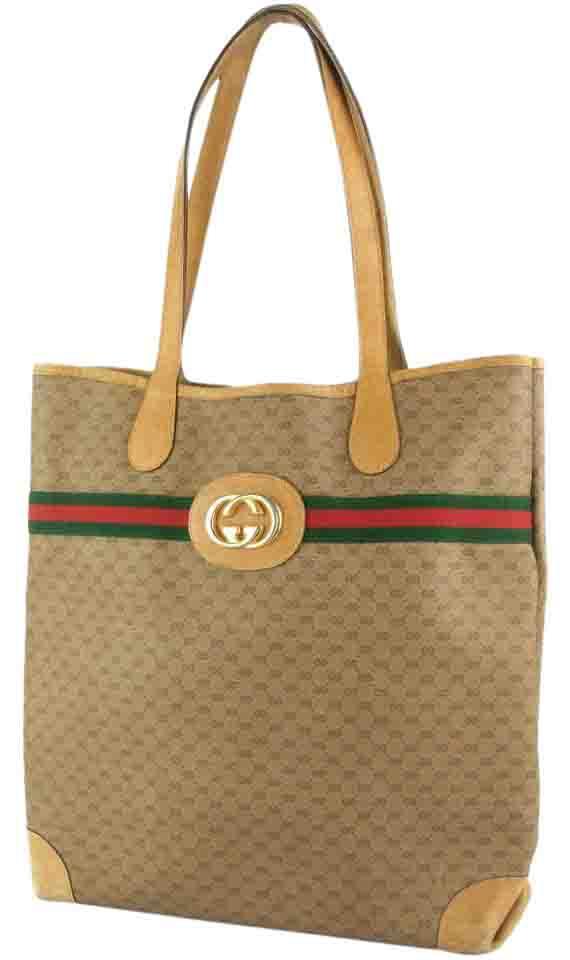 Red and Green with Gold Logo - Gucci Vintage Purses/Designer Purses Light Brown Coated Canvas with ...