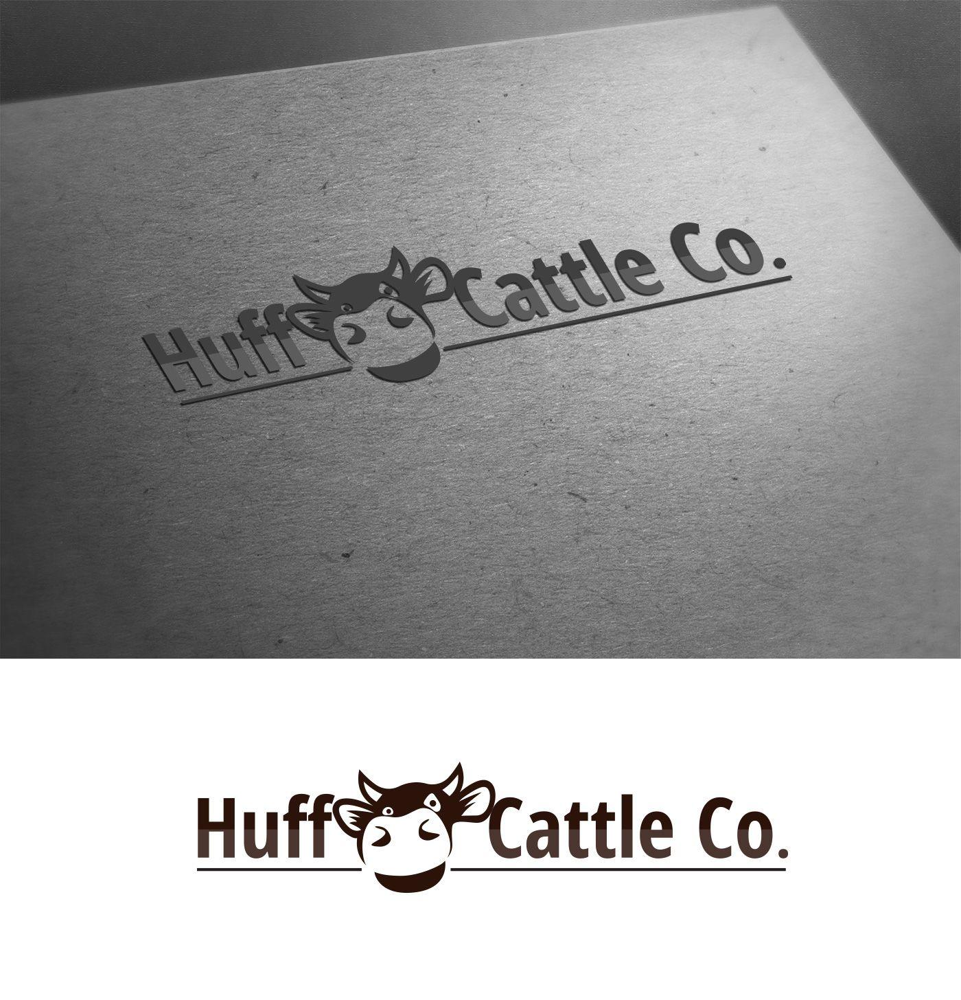 Huff Black and White Logo - Professional, Serious Logo Design for Huff Cattle Co. by Black ...