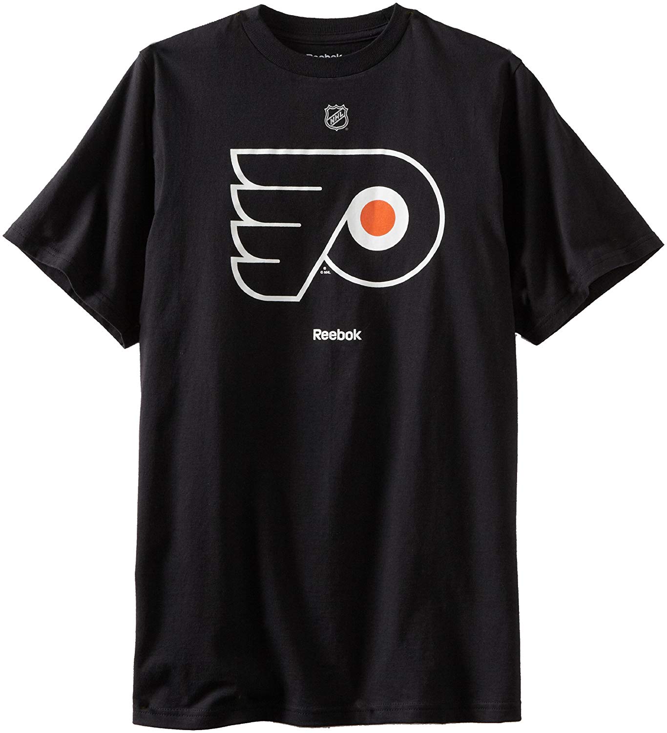 Black Reebok Logo - Amazon.com : NHL Philadelphia Flyers Primary Logo T Shirt, Small