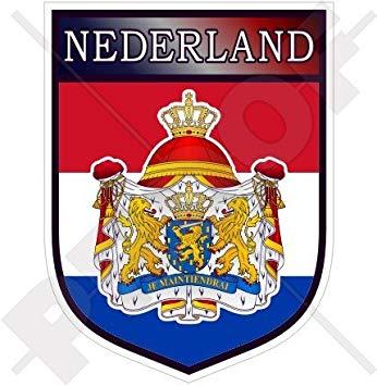 Red Shield Automotive Logo - NETHERLANDS Holland Nederland DUTCH Shield 100mm 4