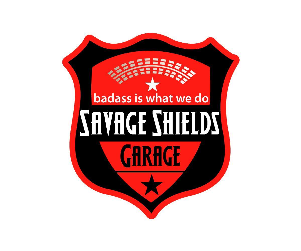 Red Shield Automotive Logo - Bold, Playful, Automotive Logo Design for Savage Shields Garage by ...