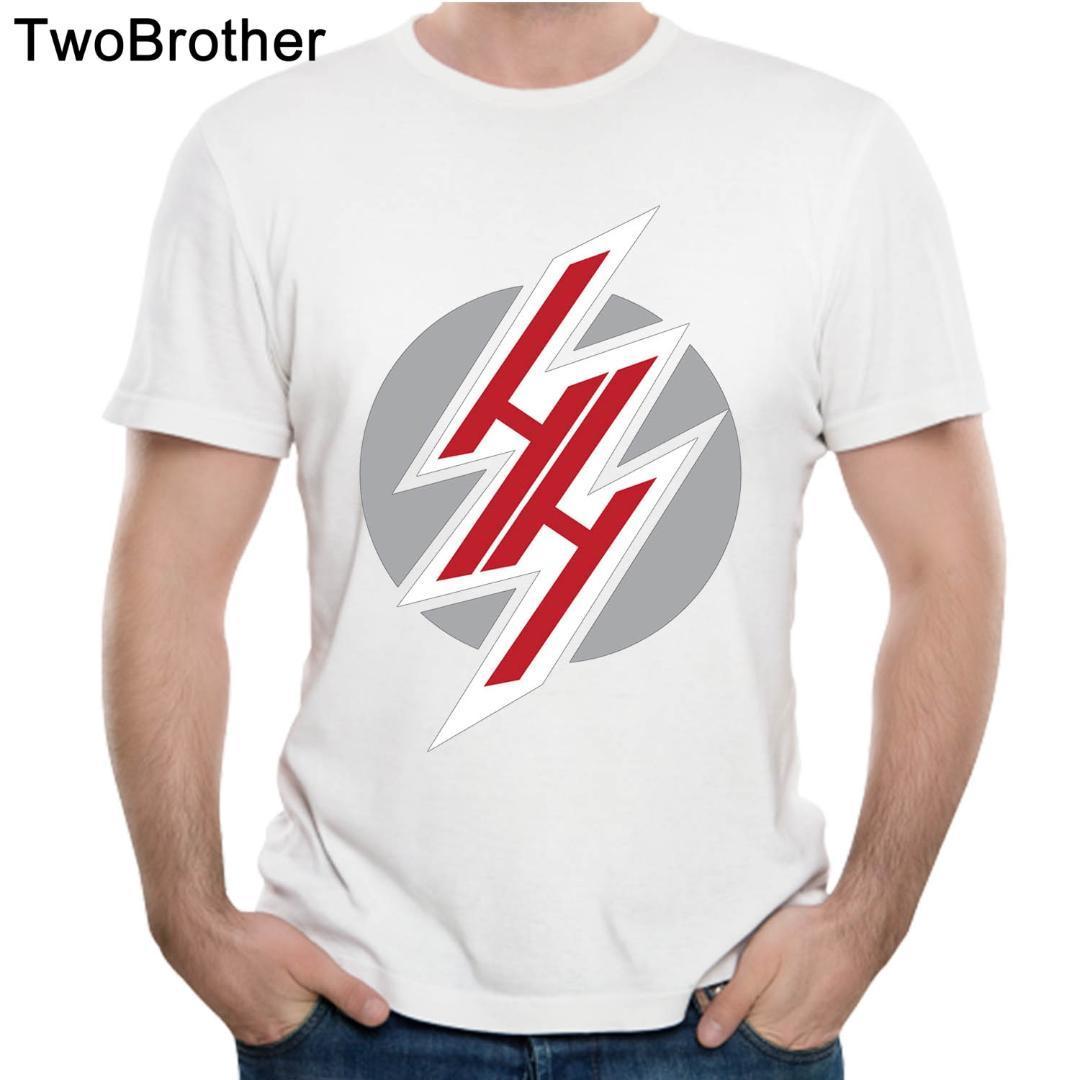 H H Logo - HH Logo Adult Manga Line Funny Design T Shirt Short Sleeve Round