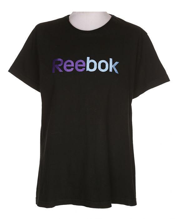 Black Reebok Logo - Reebok Black Logo T-Shirt - M Black £15.0000 | Rokit Vintage Clothing