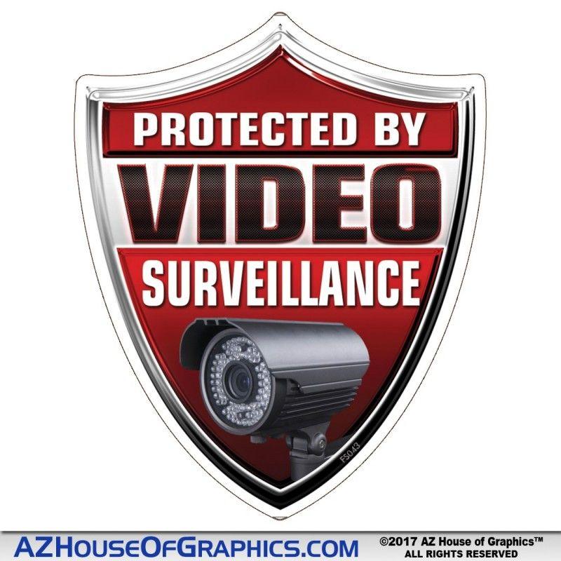 Red Shield Automotive Logo - sticker, decal, security system, video, camera, warning