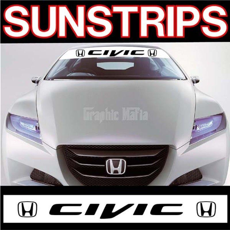 Honda Civiv Logo - Honda Civic Logo Sunstrip