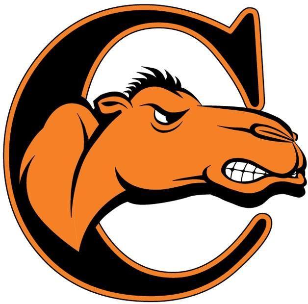Camle with Black C Logo - Campbell Fighting Camels Alternate Logo - A head of a camel in a ...