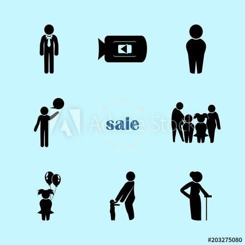 Stick Person Logo - icons about Human with happy, floor, stick, sale and logo - Buy this ...