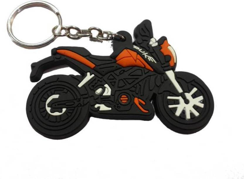 Orange Duke Logo - GCT KTM Duke Logo Black / Orange / White Synthetic / Rubber Bike Key ...