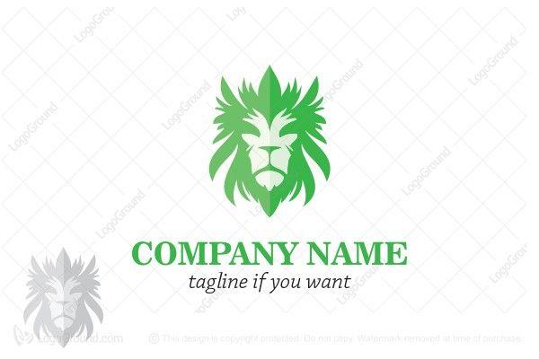 Green Face Logo - Green Lion Face Logo