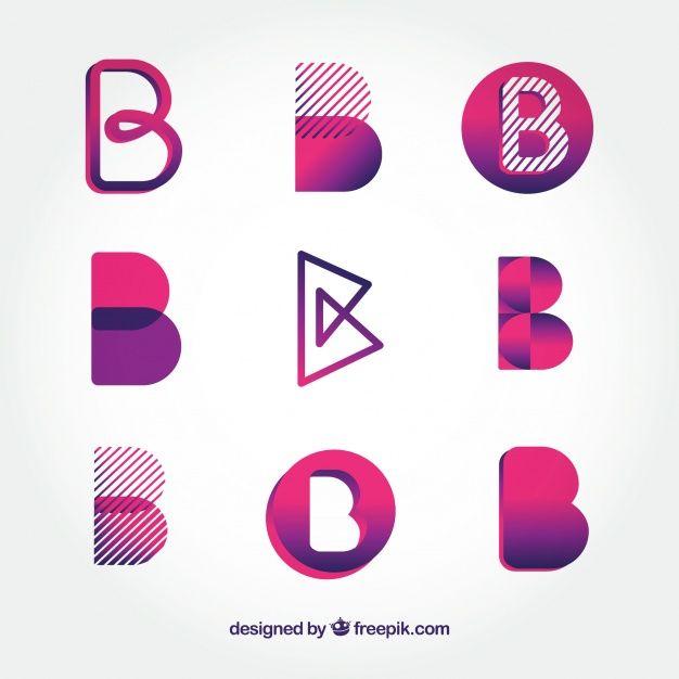 Modern Letter Logo - Modern logo letter b template collection Vector