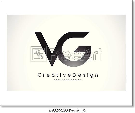 Modern Letter Logo - Free art print of VG V G Letter Logo Design. Creative Icon Modern
